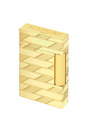 S.T. Dupont Line 2 Cling 1872 Monogram Gold Puro Çakmağı 16178