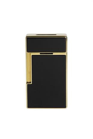 S.T. Dupont Big D Golden Shiny Black Lacquer Puro Çakmağı 25002