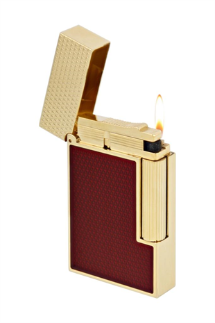 S.T. Dupont Ligne 2 Red Lacquer Guilloche Puro Çakmağı C16616