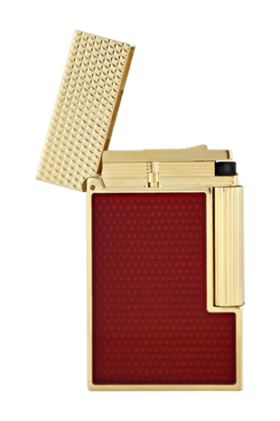 S.T. Dupont Ligne 2 Red Lacquer Guilloche Puro Çakmağı C16616