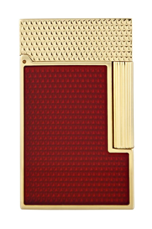 S.T. Dupont Ligne 2 Red Lacquer Guilloche Puro Çakmağı C16616