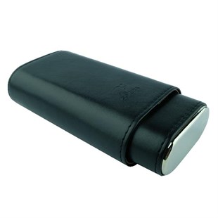 Cohiba 2li Siyah Deri Puro Kılıfı
