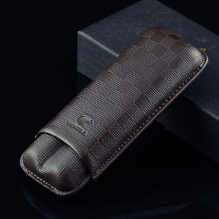 Cohiba Ekose Desen Kabartmalı 2li Puro Kılıfı