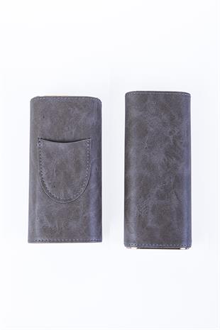 Cohiba Füme-Gold Kesici Bölmeli Üçlü Deri Puro Kılıfı