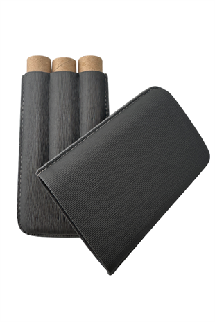 Cohiba Füme Üçlü Deri Puro Kılıfı