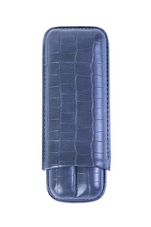 Cohiba Gri Timsah Desenli İkili Puro Kılıfı