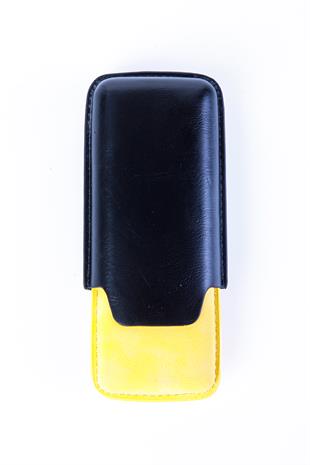 Cohiba Sarı-Siyah İkili Deri Puro Kılıfı