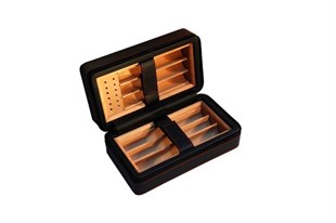 Cohiba Siyah Deri Puro Taşıma Çantası