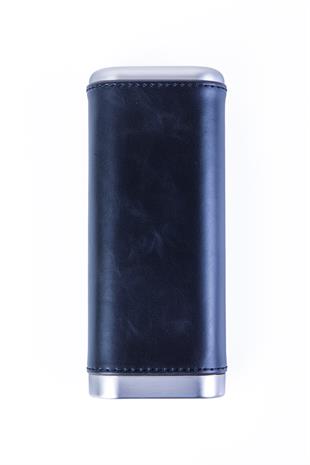 Cohiba Siyah-Gümüş Üçlü Deri Puro Kılıfı