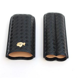 Cohiba Siyah İkili Deri Puro Kılıfı