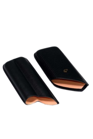 Cohiba Siyah İkili Deri Puro Kılıfı