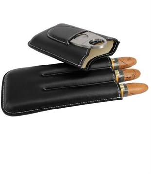 Cohiba Siyah Puro Kılıfı Kesici İkili Set