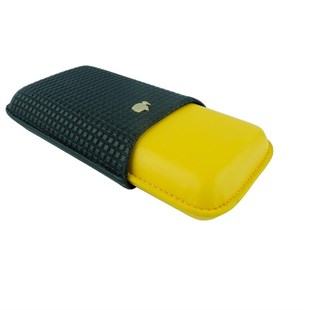 Cohiba Siyah-Sarı Puro Kılıfı Üçlü