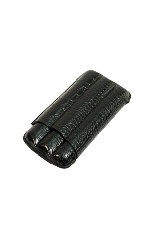 Cohiba Siyah Üçlü Deri Puro Kılıfı