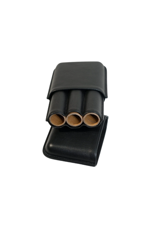 Cohiba Siyah Üçlü Deri Puro Kılıfı