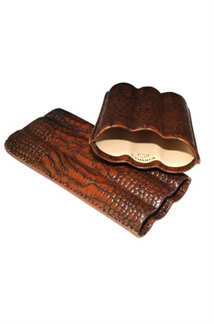 Cohiba Timsah Desen 3lü Puro Kılıfı