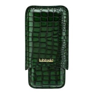 Lubinski Deri 3lü Puro Kılıfı Yeşil Croco(60 Ring)