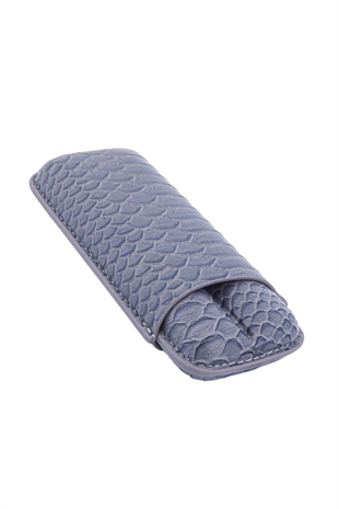 PQ Antrasit Timsah Desenli İkili Puro Kılıfı