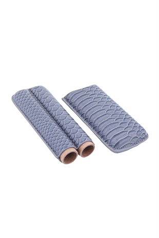 PQ Antrasit Timsah Desenli İkili Puro Kılıfı