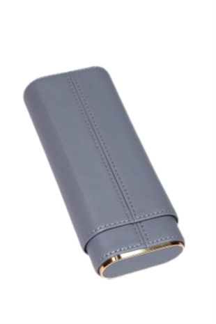 PQ Gri İkili Deri Puro Kılıfı