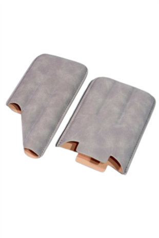 PQ Gri Üçlü Deri Puro Kılıfı