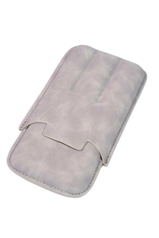 PQ Gri Üçlü Deri Puro Kılıfı