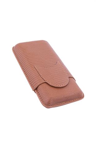 PQ Kahverengi Deri Üçlü Puro Kılıfı