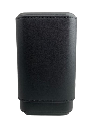 PQ Siyah Deri Üçlü Puro Kılıfı