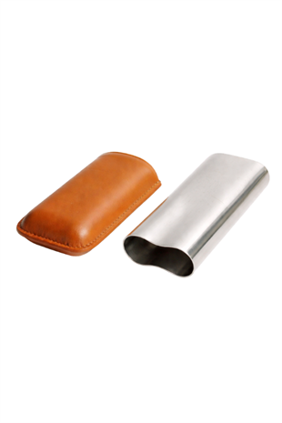 PremiumQuality Haki İkili Deri Puro Kılıfı