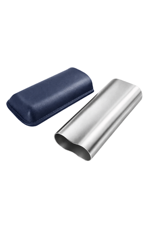 PremiumQuality Lacivert İkili Deri Puro Kılıfı