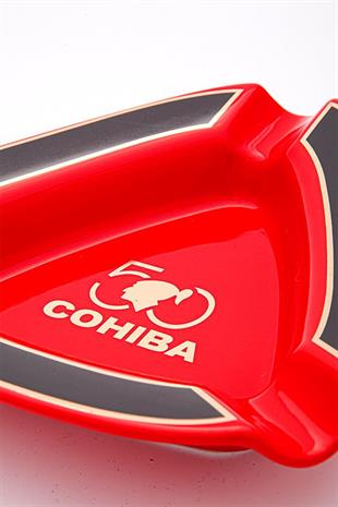 Cohiba 50. Yıl Kırmızı-Siyah Üçlü Porselen Puro Küllüğü