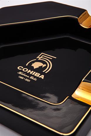 Cohiba 55. Yıl Siyah Üçlü Porselen Puro Küllüğü