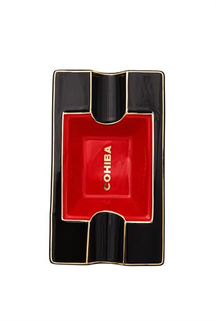 Cohiba Kırmızı-Siyah İkili Porselen Puro Küllüğü
