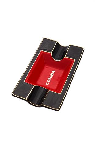 Cohiba Kırmızı-Siyah İkili Porselen Puro Küllüğü