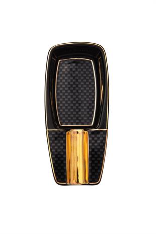 Parmida Karbon Desenli Siyah Tekli Porselen Puro Küllüğü