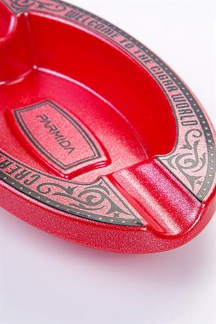 Parmida Kırmızı İşlemeli İkili Puro Küllüğü