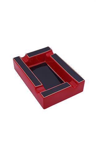 Parmida Kırmızı-Siyah Dörtlü Puro Küllüğü