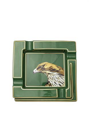 Parmida Şahin Desenli Yeşil Dörtlü Puro Küllüğü