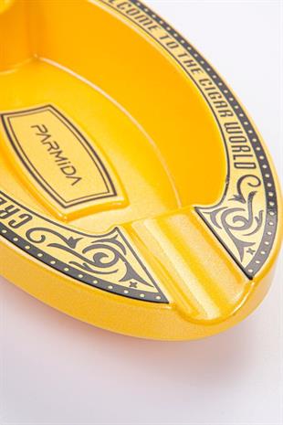 Parmida Sarı İşlemeli İkili Puro Küllüğü