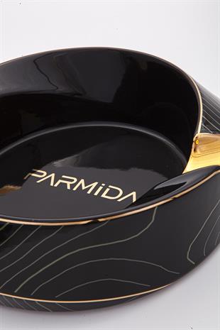 Parmida Siyah İkili Porselen Puro Küllüğü