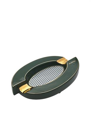 Parmida Yeşil-Gold İkili Porselen Puro Küllüğü