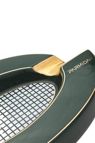 Parmida Yeşil-Gold İkili Porselen Puro Küllüğü