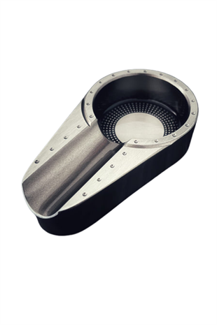 PQ Gümüş Gunmetal Porselen Tekli Puro Küllüğü