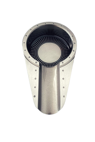 PQ Gümüş Gunmetal Porselen Tekli Puro Küllüğü