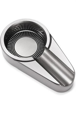 PQ Gümüş Gunmetal Tekli Büyük Puro Küllüğü