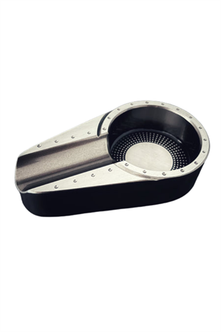 PQ Gümüş Gunmetal Porselen Tekli Puro Küllüğü