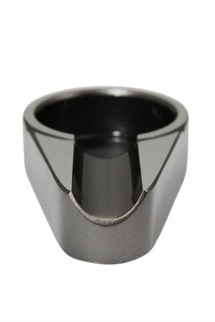 PQ Gümüş Gunmetal Porselen Tekli Puro Küllüğü