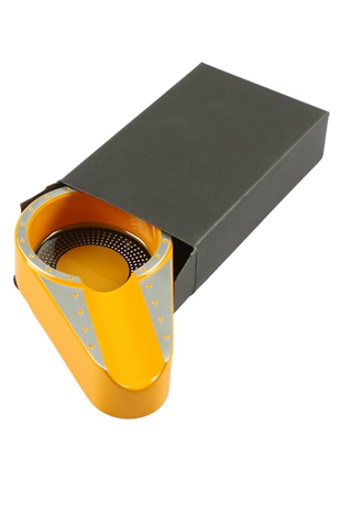 PQ Sarı-Gümüş Porselen Tekli Puro Küllüğü