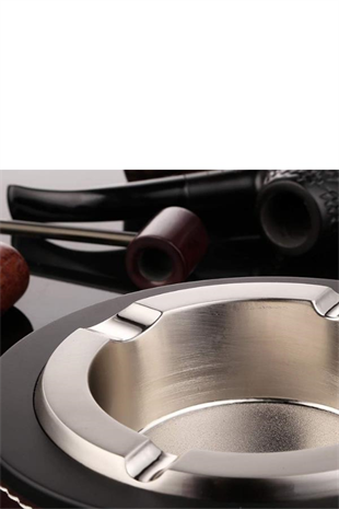 PQ Siyah Gümüş Kahverengi Şeritli Dörtlü Küllük