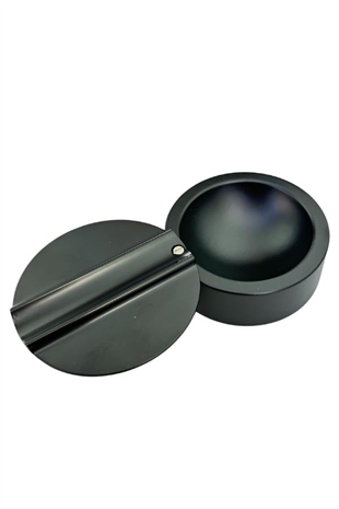 PQ Siyah Metal Döner Başlıklı Tekli Puro Küllüğü